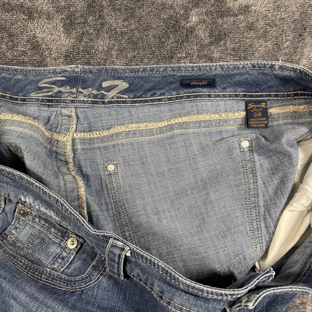 Seven7 Women's Jeans Classic Straight Denim Size 24 Inseam - Picture 9 of 12
